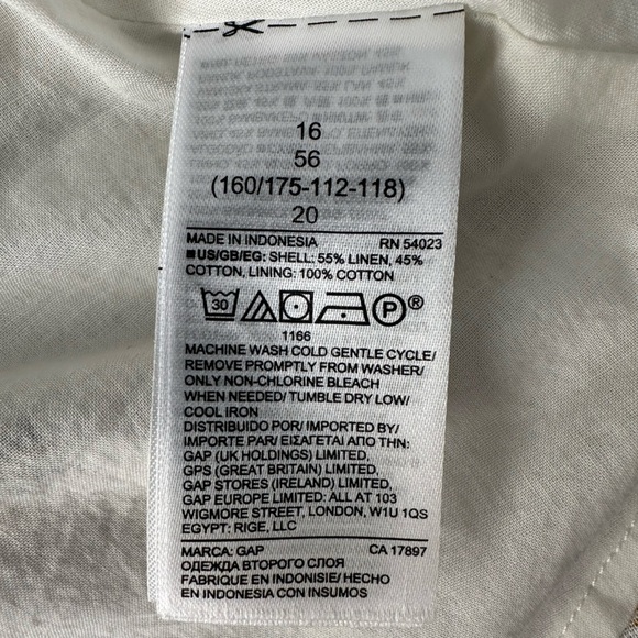 GAP size 16 NWT short sleeve a-line floral print linen blend dress mid-length - Picture 10 of 12